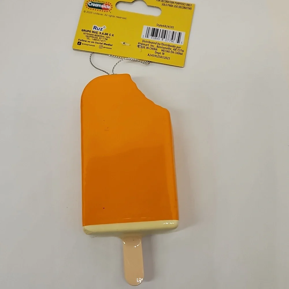 Ruz Creamsicle Popsicle Bar Christmas Tree Ornament